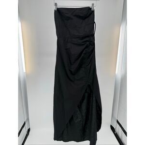 NWT Hello Molly High slit Black Strappy Dress